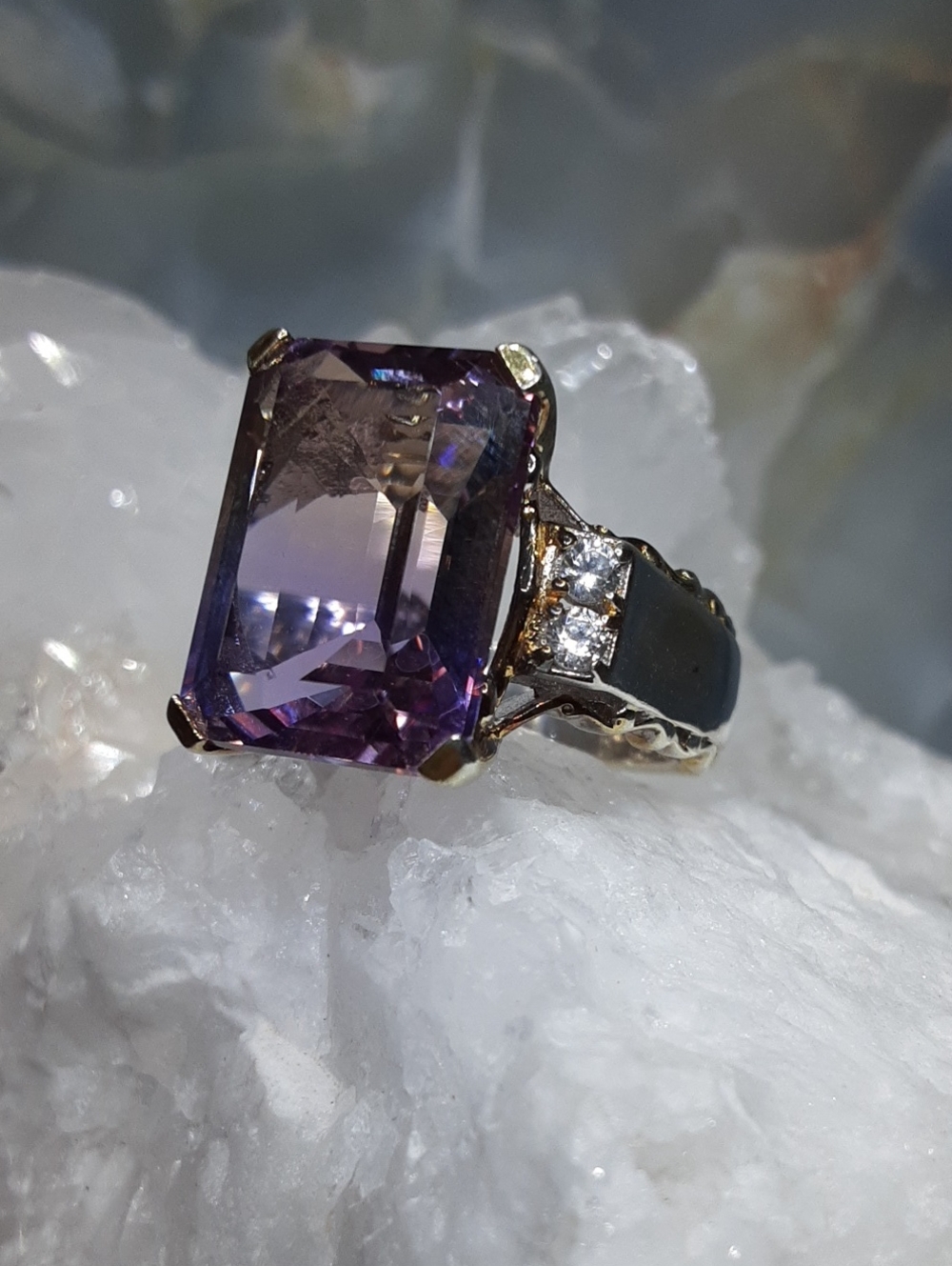 925 Ametrine ring.